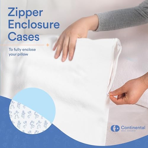 Continental Bedding Feather Down Proof Pillow Protectors Set of 2