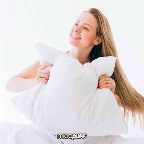 Micropuff Grey Queen Pillow Protectors with Zipper - 2 Pack
