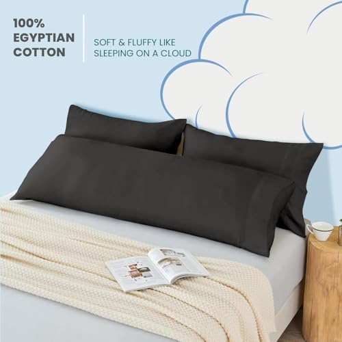 The Sky Bedding Body Pillowcase - 500 Thread Count Egyptian Cotton with Zipper Closure