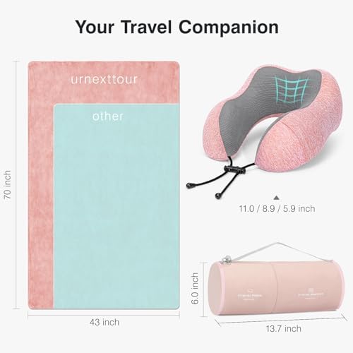 Neck Pillow and Blanket Set for Travel Comfort 1