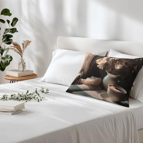 2 Pack Standard Pillow Cases with Hidden Zipper 1