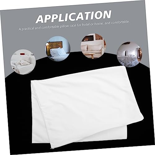 Mobestech 2Pcs Zipper Pillow Covers for Home and Hotel Use