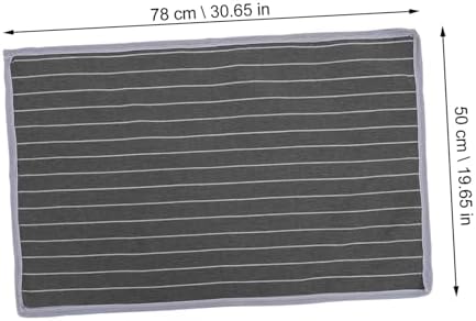 BESTOYARD 2pcs Gray Stripe Pillow Protectors with Zip