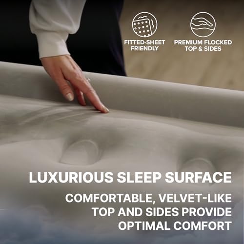 SleepLux Durable Air Mattress with Built-in Pump and USB Charger