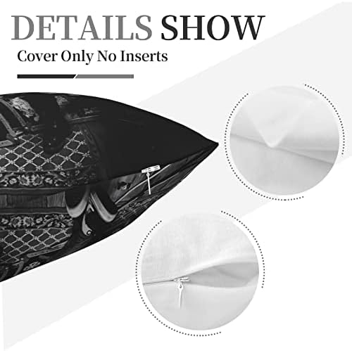 AMIOUDR Bouncing Rock Pillow Covers 18x18 Square with Hidden Zipper