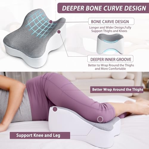 GESTONE Knee Pillow for Side Sleepers and Sciatica Relief