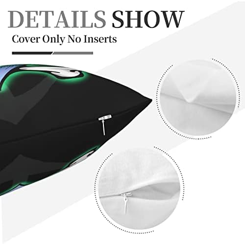 AMIOUDR 18x18 Inch Pillow Covers for Bed Sofa with Hidden Zipper