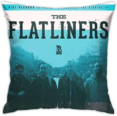AMIOUDR 18x18 Inch Rock Flatliner Throw Pillow Cover with Hidden Zipper
