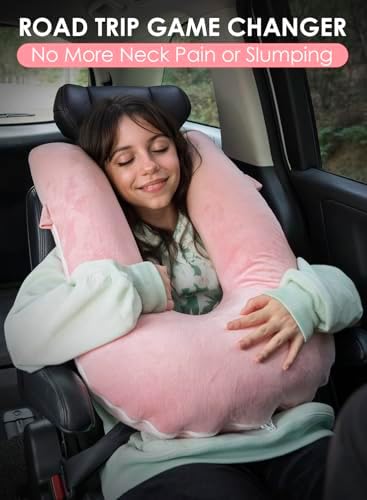 QUEEN ROSE Pink Travel Pillow for Car