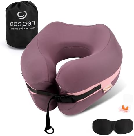 Cesperi Travel Pillow with Eye Mask and Earplug Kit 1
