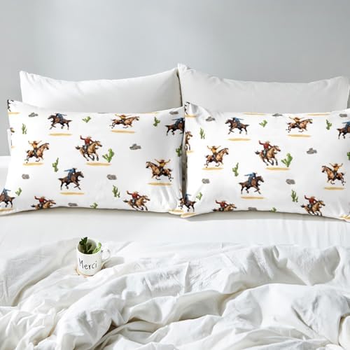 Castle Fairy Western Cowboy Horses Sheet Set 1
