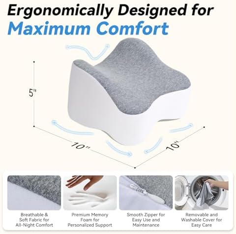 Knee Pillow for Side Sleepers Back Pain Relief