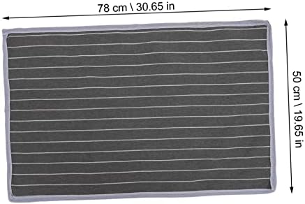 TIDTALEO 2Pcs Skid Pillow Towel Covers Gray Striped Design