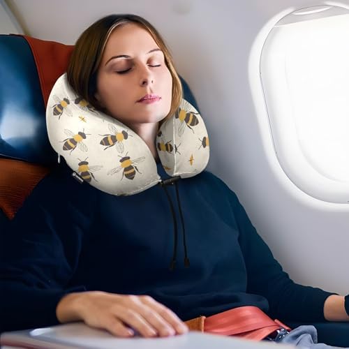 ALAZA Travel Neck Pillow with Memory Foam and Washable Cover