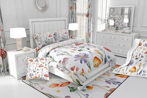 Castle Fairy Mushroom Bed Sheet Set Twin Size