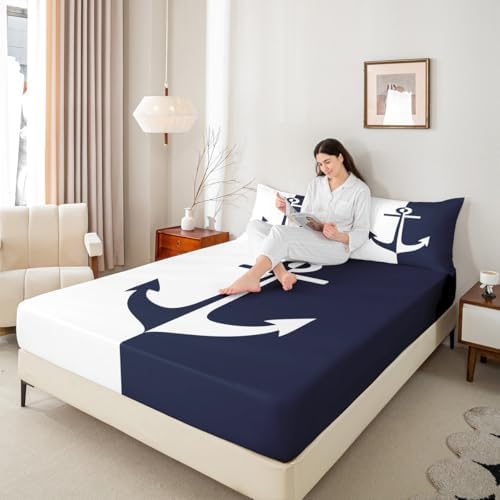 Castle Fairy Nautical Anchor Sheet Set with 2 Pillowcases