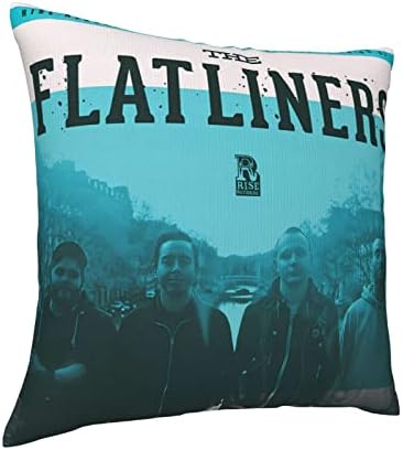 AMIOUDR 18x18 Inch Rock Flatliner Throw Pillow Cover with Hidden Zipper