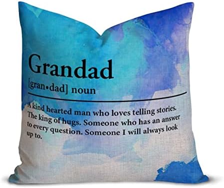Grandad Definition Pillowcase 12x12 Inch Cotton Linen