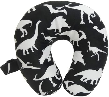 Kids Cozy Soft Dino Neck Pillow for Travel