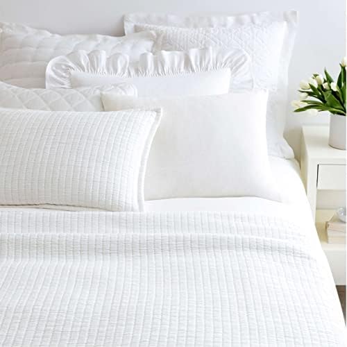 Pine Cone Hill Quilted Silken Solid White Pillow Sham