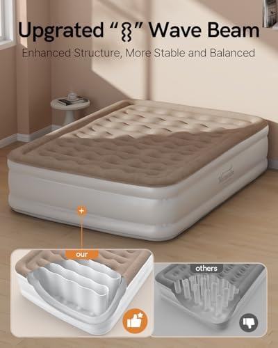 NatraCalm Air Mattress Queen with Built In Pump