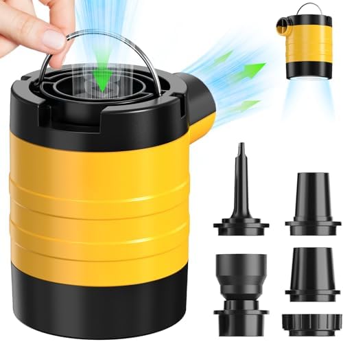 HUGERSTONE Rechargeable Air Pump with LED Light
