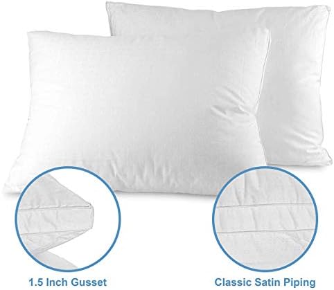 Maxi Mastertex Cooling Bed Pillows 2 Pack Cotton Cover Pillow Protectors