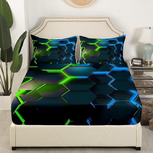 Castle Fairy 3D Honeycomb Sheet Set with Neon Lights