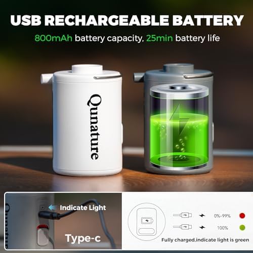 Qunature 4KPa Mini Electric Air Pump for Inflatables 1