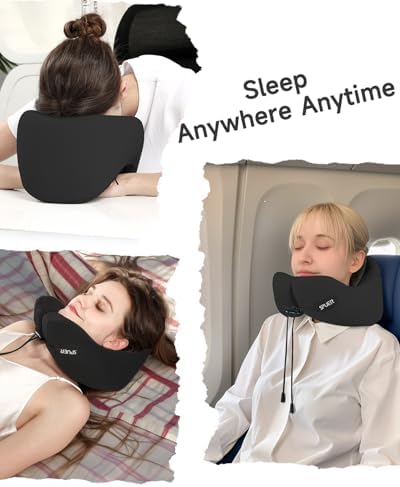 SPUER Travel Pillow with Eye Mask and Earplugs