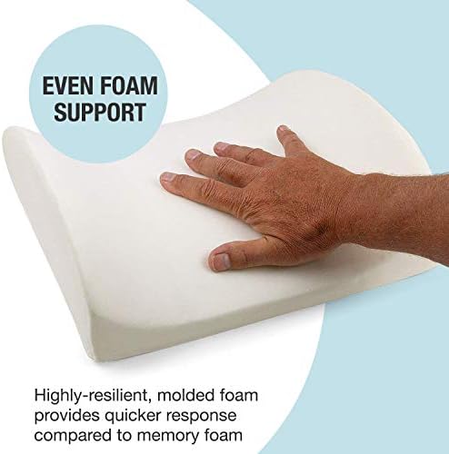 DMI Lumbar Support Pillow for Chair Contoured Foam Black 1