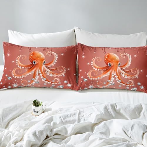 Castle Fairy Octopus Sheet Set Twin Size with Pillowcase