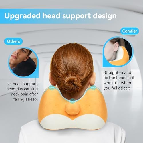 COMFIER Travel Pillow with Heat and Vibration Massage 1