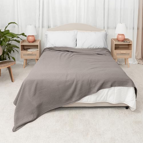 Comfy Cubs Waffle Weave Throw Blanket - Charcoal 50 X 60