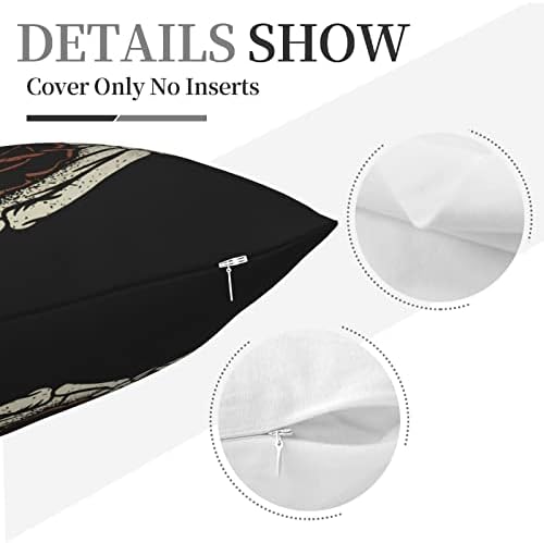 AMIOUDR Throw Pillow Covers Rock Flatliners 18x18 Inch Square Pillowcase with Hidden Zipper