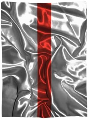 ZKLCRYTR Silk Style Thin Red Line Flag Throw Blanket