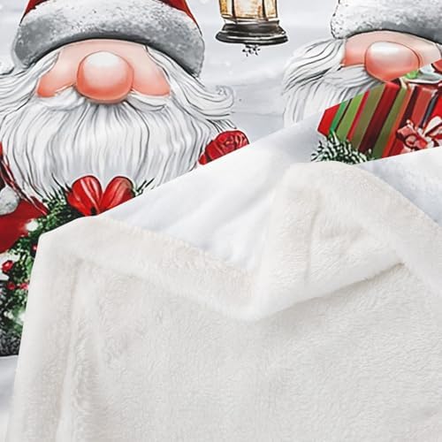 Feelyou Gnome Christmas Sherpa Throw Blanket