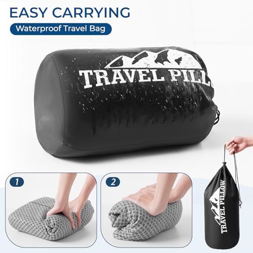 PEUJEW Travel Pillow for Neck Pain Relief and Comfort