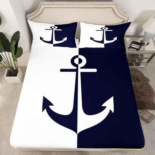 Castle Fairy Nautical Anchor Sheet Set with 2 Pillowcases