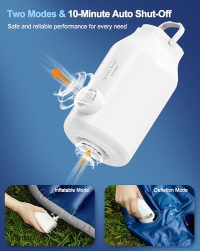 Portable Air Pump with 5 Nozzles Camping Light