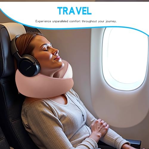 Adjustable Memory Foam Travel Pillow with Knitted Cotton Cover