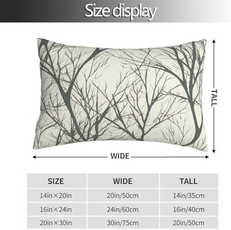 Tree Branch Pillow Cases Set of 2 - Microfiber Soft and Durable