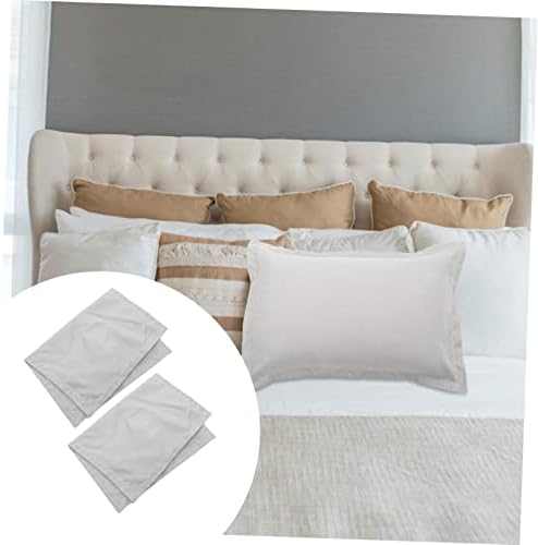 CIYODO 2pcs Linen Pillow Case Waterproof Zipper Covers