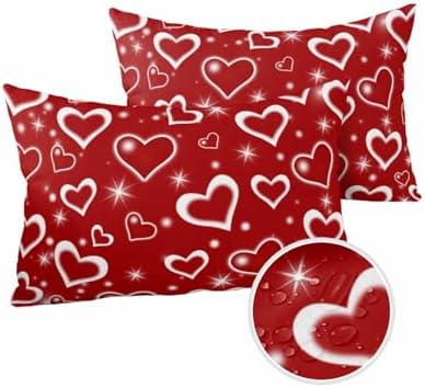 Waterproof Pillow Protector 2 Pack with Heart Design 1