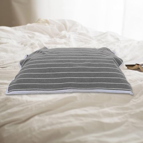 ULTECHNOVO 2Pcs Skid Pillow Towel Breathable Cover Striped Design