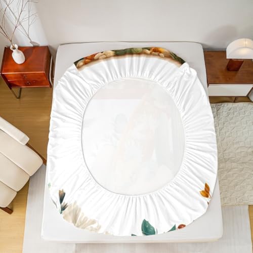 Tropical Animals Microfiber Twin Sheet Set with Deep Pocket and Pillowcase