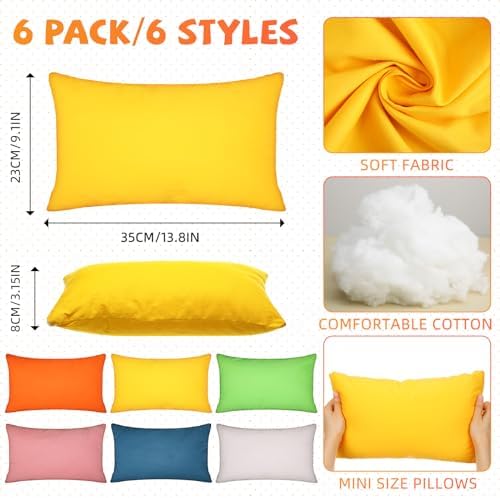 Kigley 6-Pack Mini Travel Pillows for Kids Pet and More