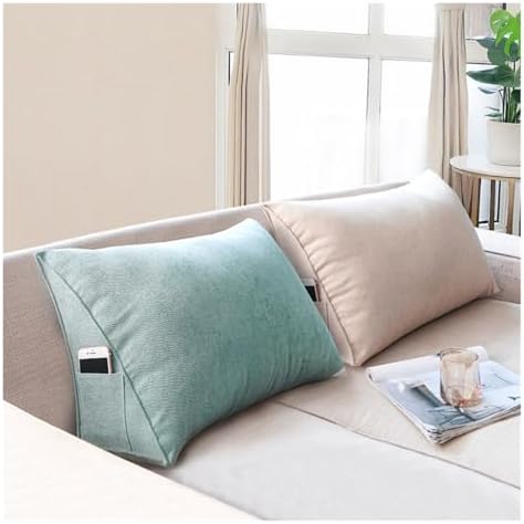 Large Triangular Sofa Pillow for Backrest and Bedside Use