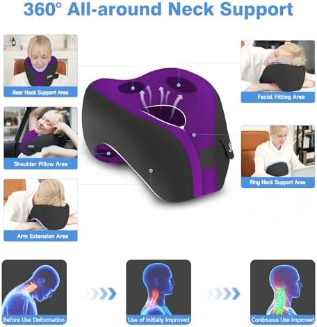 Jiaao Travel Neck Pillow with Eye Mask and Earplugs