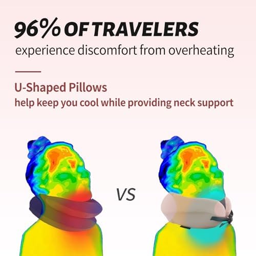 GOAL AHEAD Memory Foam Travel Pillow with Zipper Cover for Airplanes